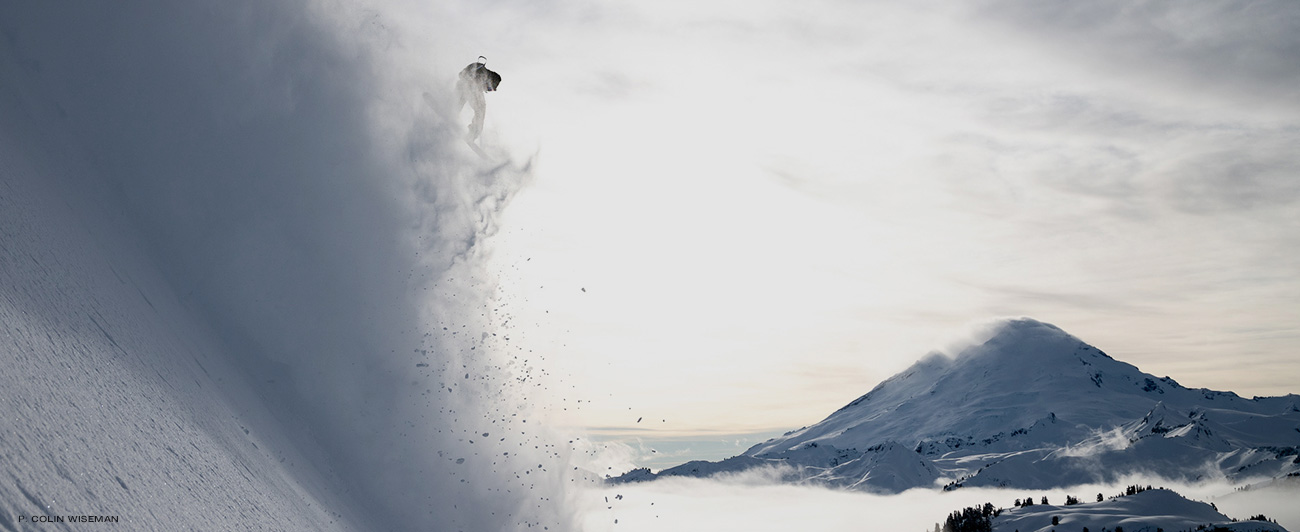 Jake Blauvelt, spray and pop on an afternoon hike above The Canyon.